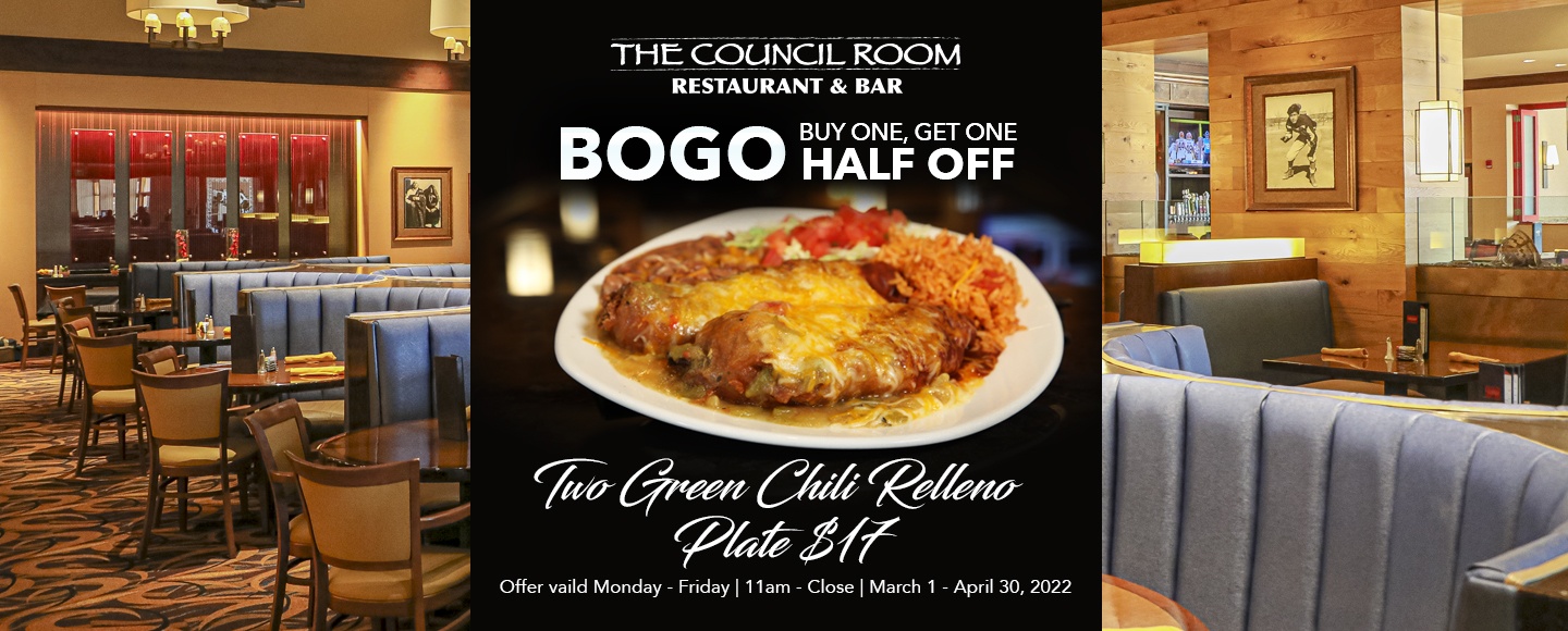 BOGO BUY ONE, GET ONE HALF OFF Sandia Resort & Casino