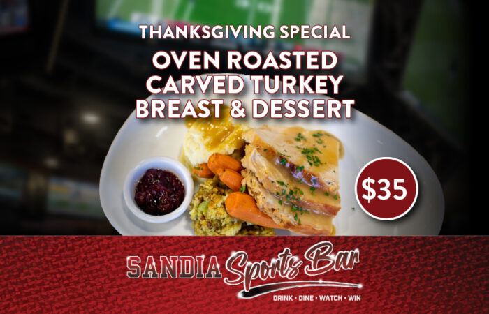 sports bar thanksgiving special